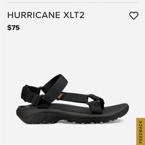 NIB Teva Hurricane XLT2 sandals - Black 11